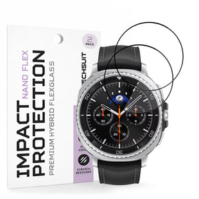Accesoriu smartwatch Techsuit Nano Flex (set de 2) compatibil cu Samsung Galaxy Watch8 Classic, Negru
