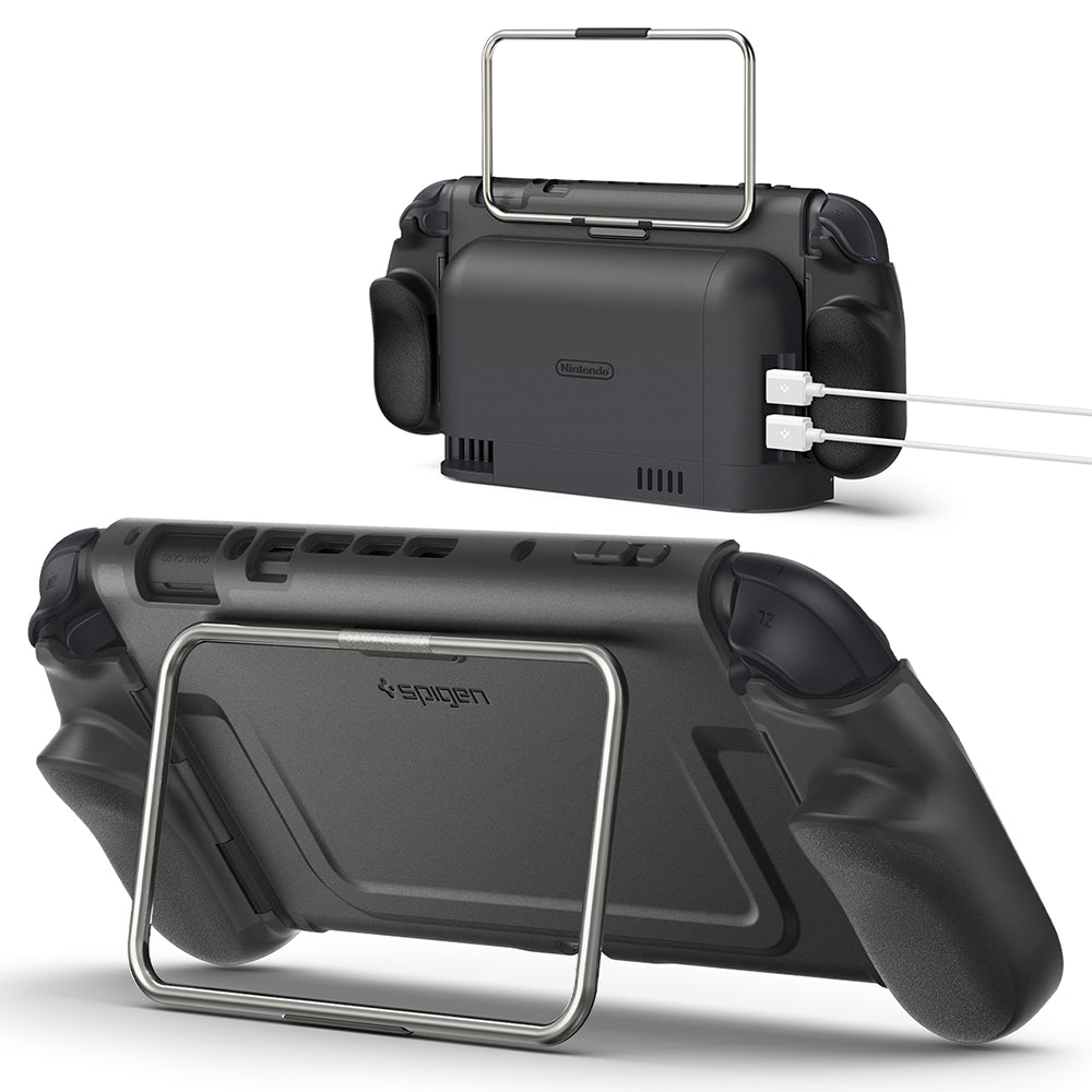 Accesoriu gaming Spigen Protective Case Dual Grip Pro (ACS10196), for Nintendo Switch 2, Negru