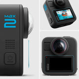Folie de protectie Spigen (set de 2) Glas.tR Slim, Back Screen (AGL11230) compatibil cu GoPro MAX 2, Transparent