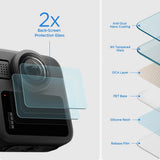 Folie de protectie Spigen (set de 2) Glas.tR Slim, Back Screen (AGL11230) compatibil cu GoPro MAX 2, Transparent