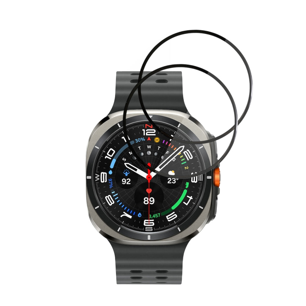 Accesoriu smartwatch Techsuit Nano Flex (set de 2) compatibil cu Samsung Galaxy Watch Ultra 47mm, Negru