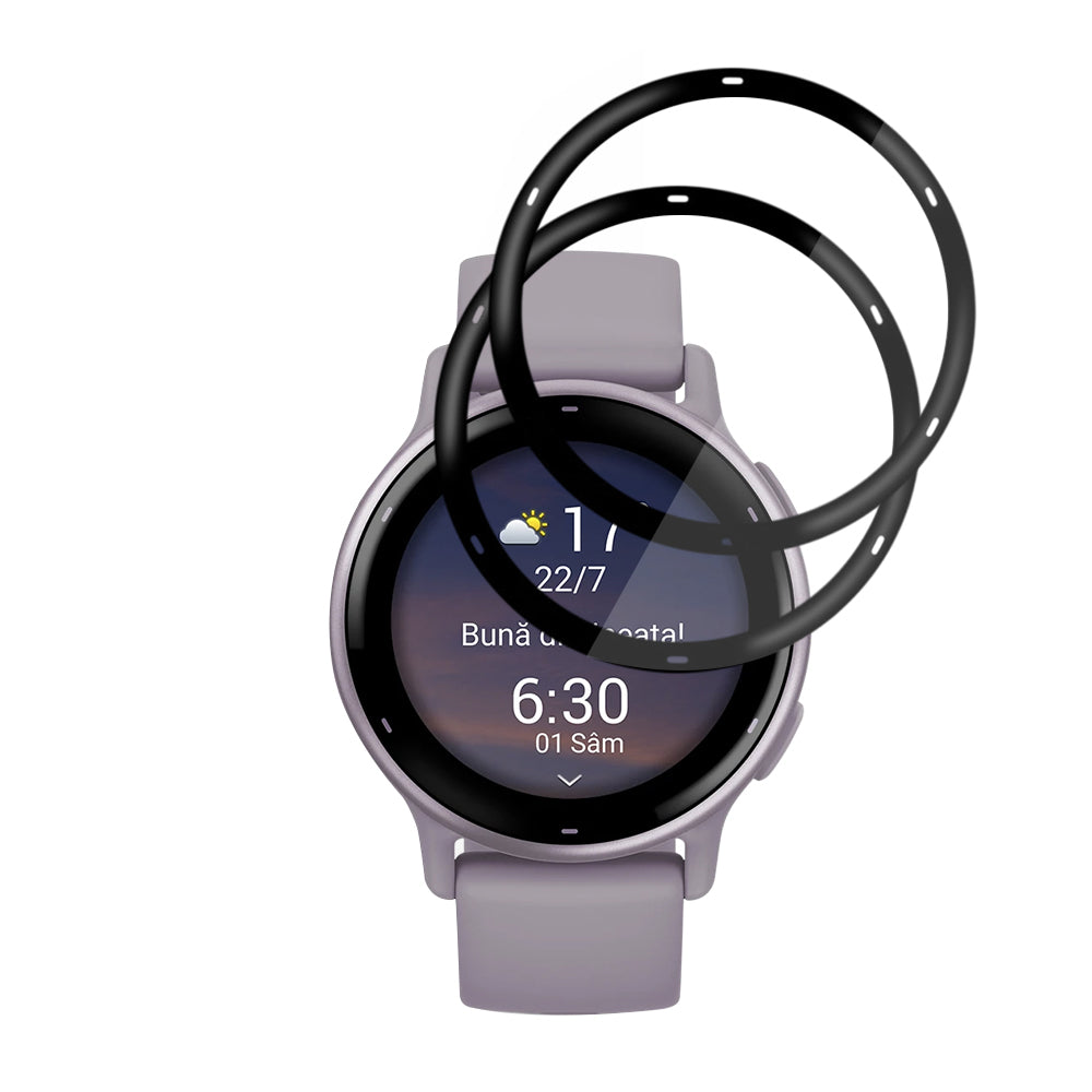 Accesoriu smartwatch Techsuit Nano Flex (set de 2) compatibil cu Garmin vivoactive 5, Negru