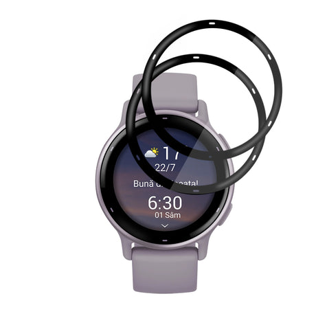 Accesoriu smartwatch Techsuit Nano Flex, set de 2, pentru Garmin vivoactive 5, negru
