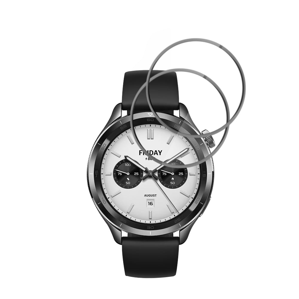 Accesoriu smartwatch Techsuit Nano Flex (set de 2) compatibil cu Xiaomi Watch S4, Negru