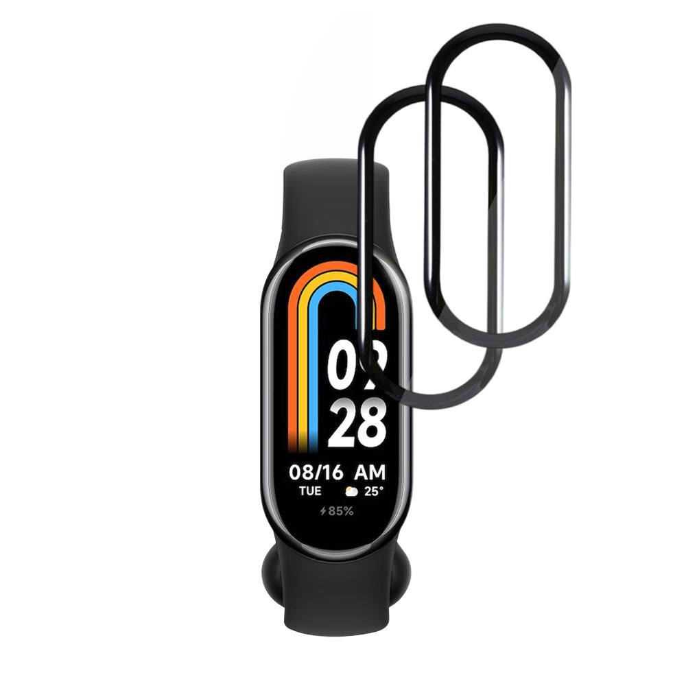 Accesoriu smartwatch Techsuit Nano Flex (set de 2) compatibil cu Xiaomi Mi Band 8 / 8 NFC, Negru