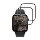 Accesoriu smartwatch Techsuit Nano Flex (set de 2) compatibil cu Apple Watch 10 42mm / 11 42mm, Negru