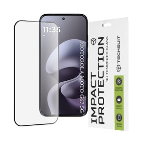 Folie de protectie Techsuit 111D Full Cover / Full Glue Glass compatibil cu Motorola Moto G77 / G67, Negru