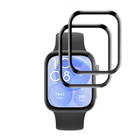 Accesoriu smartwatch Techsuit Nano Flex (set de 2) compatibil cu Huawei Watch Fit 3, Negru