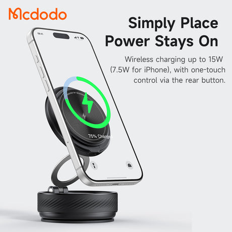 Suport pentru Auto Telefon cu Alimentare Wireless, 15W - Mcdodo (CH-8610) - Black