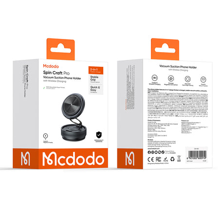 Suport pentru Auto Telefon cu Alimentare Wireless, 15W - Mcdodo (CH-8610) - Black