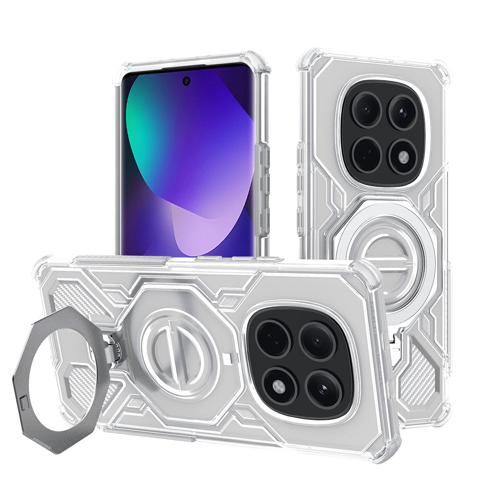 Husa de protectie Techsuit Carbon Shield PRO compatibil cu Xiaomi Redmi Note 15 5G / Poco M8 5G, Alb Transparent