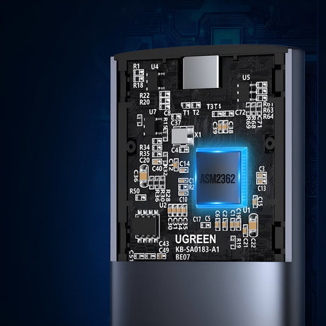 Stocare Ugreen Hard Drive Enclosure CM400 (10902), M.2 NVMe SSD, PCIe, M-Key, Type-C, 10Gbps, 2TB, Gri