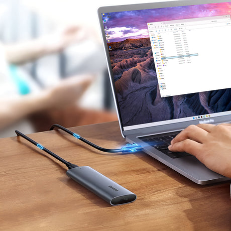 Stocare Ugreen Hard Drive Enclosure CM400 (10902), M.2 NVMe SSD, PCIe, M-Key, Type-C, 10Gbps, 2TB, Gri