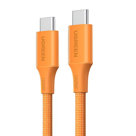 Cablu Ugreen L502 (95493), USB-C la USB-C, 100W, 1m, Portocaliu