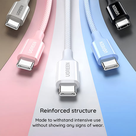 Cablu Ugreen L502 (95493), USB-C la USB-C, 100W, 1m, Portocaliu