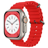 Curea smartwatch Techsuit Watchband (W038) compatibil cu Apple Watch 1/2/3/4/5/6/7/8/9/10/11/SE/SE 2/SE 3/Ultra/2/3 (42/44/45/46/49mm), Rosu