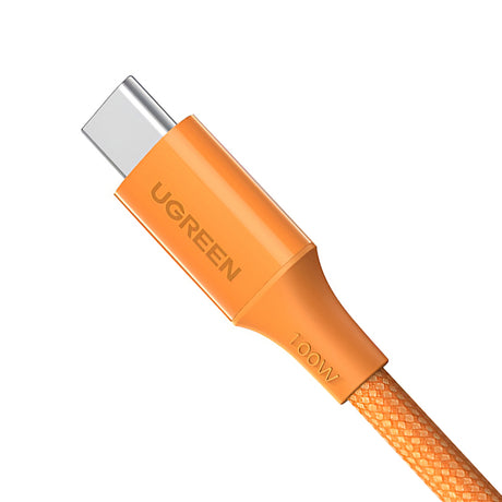 Cablu Ugreen L502 (95493), USB-C la USB-C, 100W, 1m, Portocaliu
