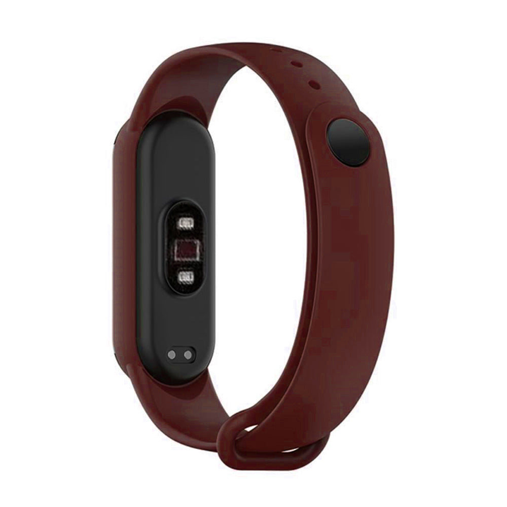 Curea smartwatch Techsuit Watchband (W013) compatibil cu Xiaomi Mi Band 5 / 5 NFC / 6 / 6 NFC / Amazfit Band 5, Rosu Inchis