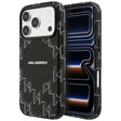 Husa de protectie Karl Lagerfeld Leather KL Monogram Logo MagSafe (KLHMP17L5PGKLMCK) compatibil cu iPhone 17 Pro, Negru