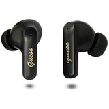 Casti Guess Script Metal Logo (GUTWSX45PGSK), Bluetooth V5.4, TWS, with Microphone, Type-C, 400mAh, Negru