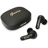 Casti Guess Script Metal Logo (GUTWSX45PGSK), Bluetooth V5.4, TWS, with Microphone, Type-C, 400mAh, Negru
