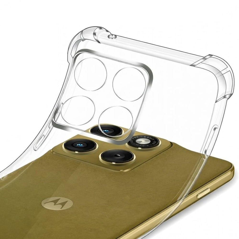 Husa de protectie Techsuit Shockproof Clear Silicone compatibil cu Motorola Moto G77 / G67, Transparent