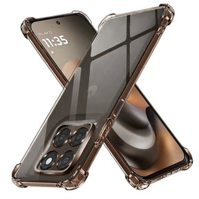 Husa de protectie Techsuit Shockproof Clear Silicone compatibil cu Motorola Moto G77 / G67, Transparent