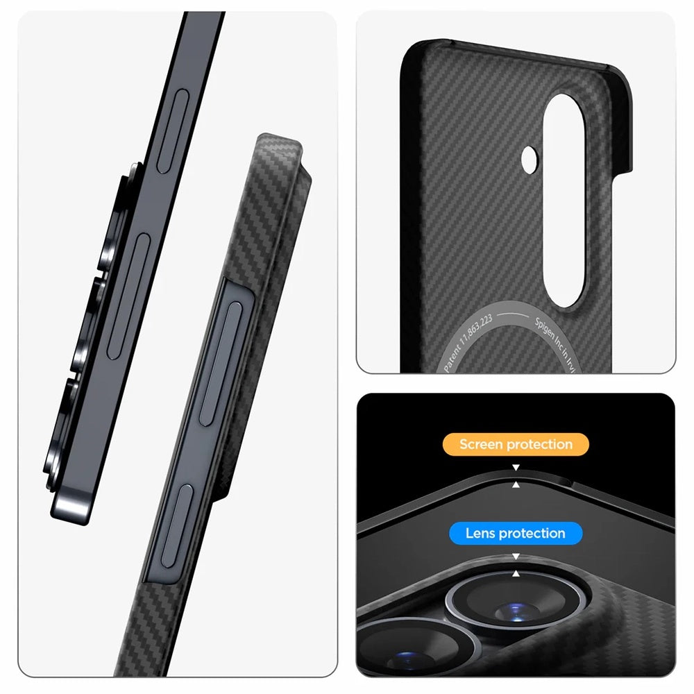 Husa de protectie Spigen Air Skin Aramid MagFit compatibil cu Samsung Galaxy S26 Plus, Negru