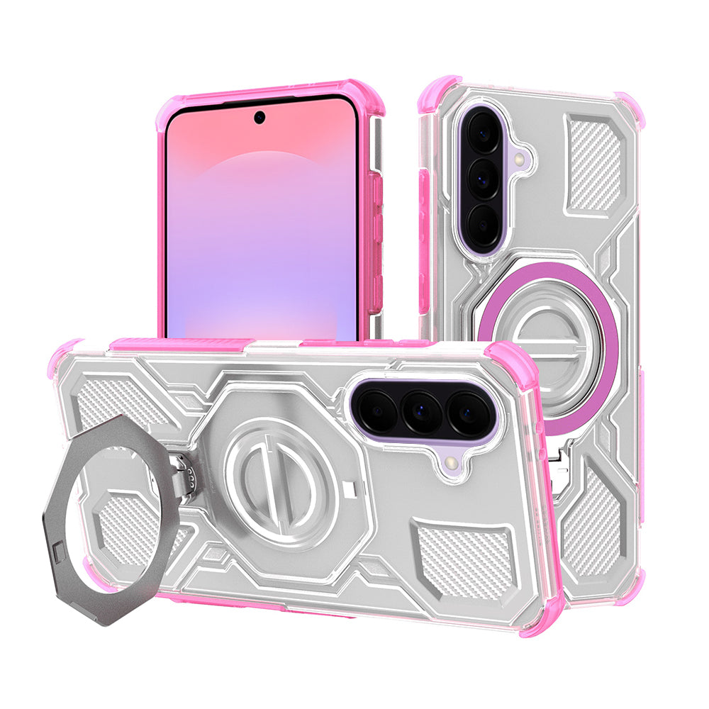 Husa de protectie Techsuit Carbon Shield PRO compatibil cu Samsung Galaxy A37 5G, Roz Transparent