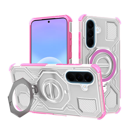 Husa de protectie Techsuit Carbon Shield PRO compatibil cu Samsung Galaxy A57 5G, Roz Transparent