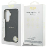 Husa de protectie Guess Saffiano Peony Embossed Ring MagSafe (GUHMS26MPSAMSECK) compatibil cu Samsung Galaxy S26 Plus, Negru