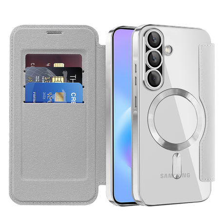 Husa de protectie Techsuit SmartMag Book compatibil cu Samsung Galaxy A57 5G, Gri