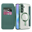 Husa de protectie Techsuit SmartMag Book compatibil cu Samsung Galaxy A57 5G, Verde