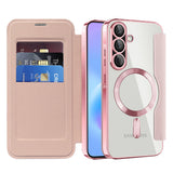 Husa de protectie Techsuit SmartMag Book compatibil cu Samsung Galaxy A57 5G, Roz