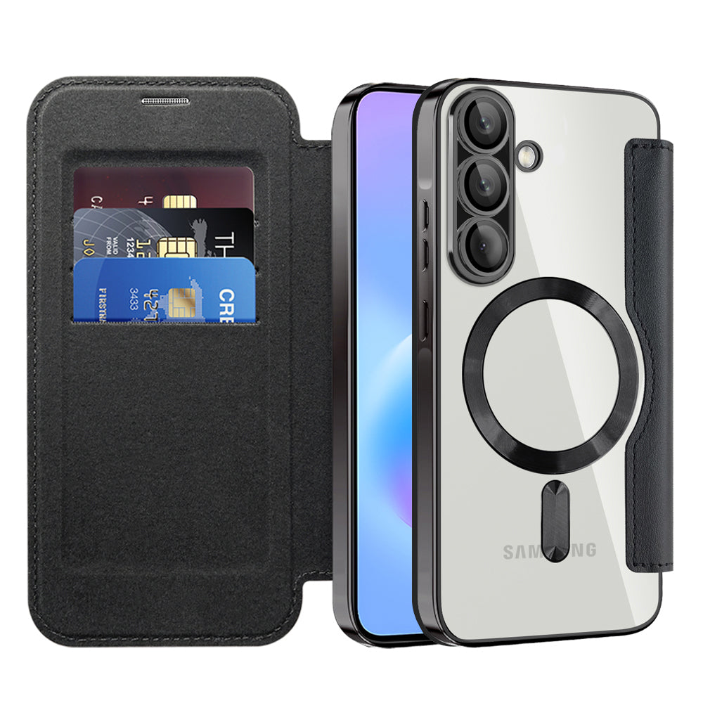 Husa de protectie Techsuit SmartMag Book compatibil cu Samsung Galaxy A57 5G, Negru