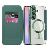 Husa de protectie Techsuit SmartMag Book compatibil cu Samsung Galaxy A37 5G, Verde
