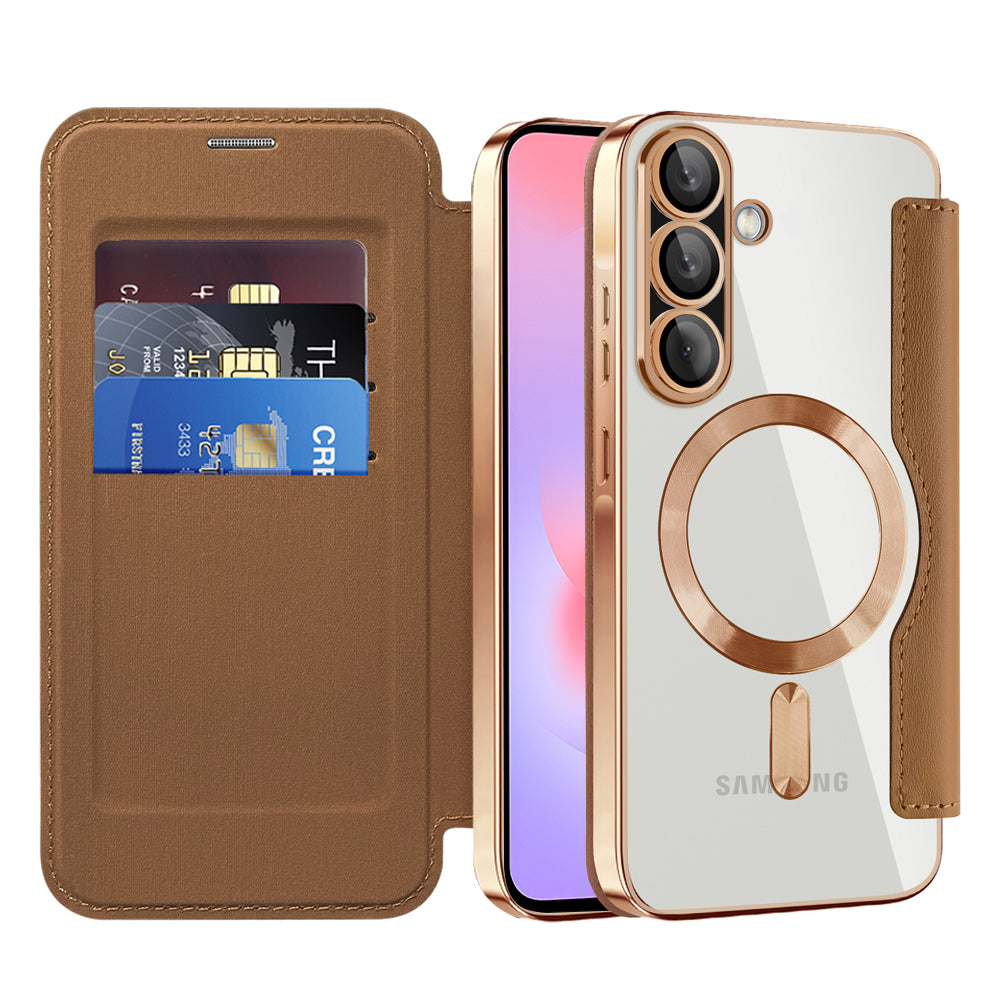 Husa de protectie Techsuit SmartMag Book compatibil cu Samsung Galaxy A37 5G, Maro