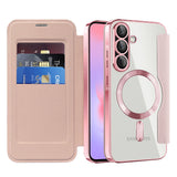 Husa de protectie Techsuit SmartMag Book compatibil cu Samsung Galaxy A37 5G, Roz