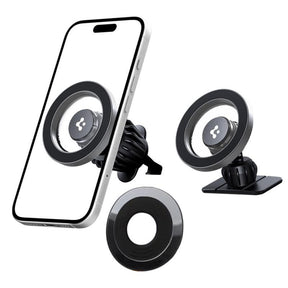 Suport Spigen MFT13 (ACP08315), MagSafe, for Dashboard, Air Vent, 360° Rotation, Magnetic Grip, Universal, Adjustable, Argintiu