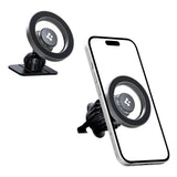 Suport Spigen MFT13 (ACP08315), MagSafe, for Dashboard, Air Vent, 360° Rotation, Magnetic Grip, Universal, Adjustable, Argintiu