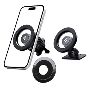 Suport Spigen MFT13 (ACP08314), MagSafe, for Dashboard, Air Vent, 360° Rotation, Magnetic Grip, Universal, Adjustable, Negru