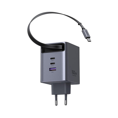 Incarcator Ugreen (65828), 3x Type-C / USB, 100W GaN, Gri