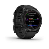 Garmin fenix 7s Sapphire Solar, Okosóra, Titanium DLC, Carbon Gray