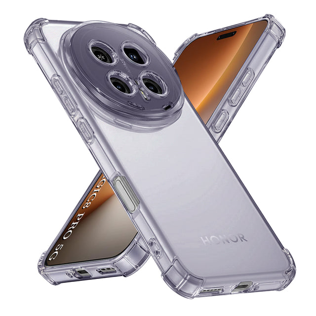 Husa de protectie Techsuit Shockproof Clear Silicone compatibil cu Honor Magic8 Pro, Negru Fumuriu