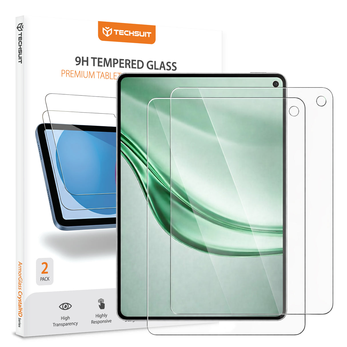 Husa de protectie tableta Techsuit ArmorGlass CrystalHD (set de 2) compatibil cu Huawei MatePad Mini 8.8, Transparent