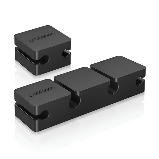 Cablu Ugreen Organizer 3+1 LP208 (70585), Main and Single, 4 Holder Clips, Negru