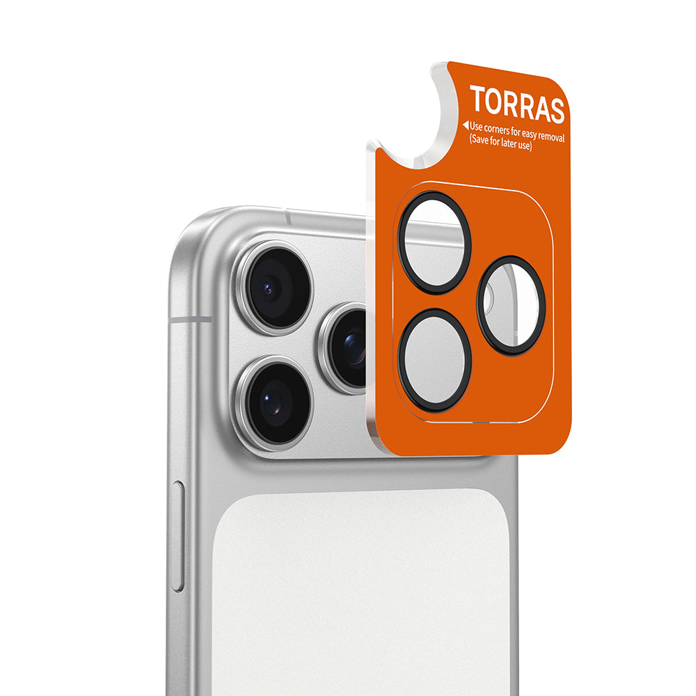 Folie de protectie Torras Lensguard compatibil cu iPhone 17 Pro / iPhone 17 Pro Max, Argintiu