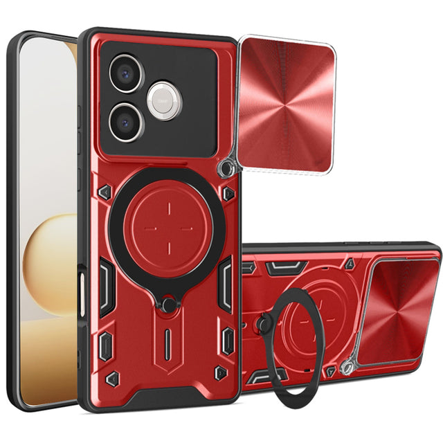 Husa de protectie Techsuit CamGuard Pro compatibil cu Honor 600 Lite, Rosu
