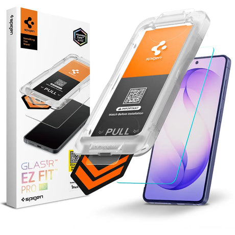 Folie de protectie Spigen Glas.tR EZ-FIT Pro HD (AGL11097) compatibil cu Samsung Galaxy S26, Transparent
