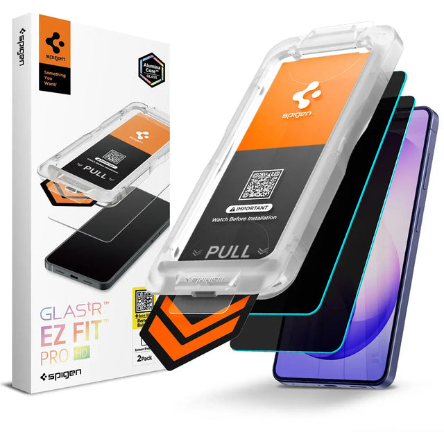 Folie de protectie Spigen (set de 2) Glas.tR EZ-FIT Pro HD (AGL11085) compatibil cu Samsung Galaxy S26 Plus, Privacy